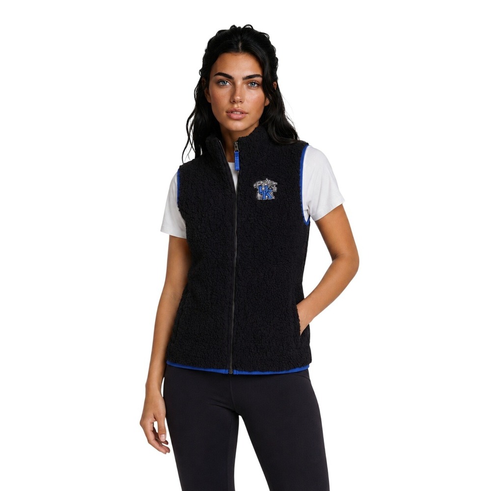 Captivating Apparel Kentucky Wildcats UK Long Vest Women's Size Medium Black